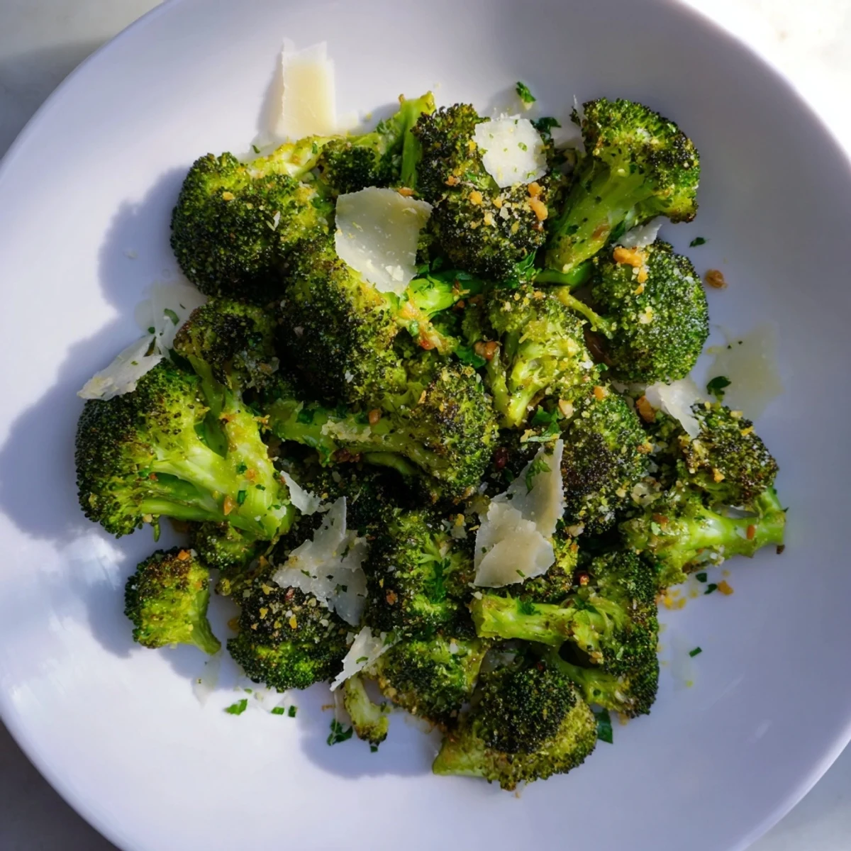 Savor the aroma of garlic in this Simple Garlic and Parmesan Roasted Broccoli, a classic, easy side.