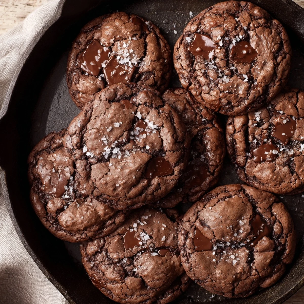 A warm chocolate chunk skillet cookie, rich and buttery, ready to serve straight from the skillet.