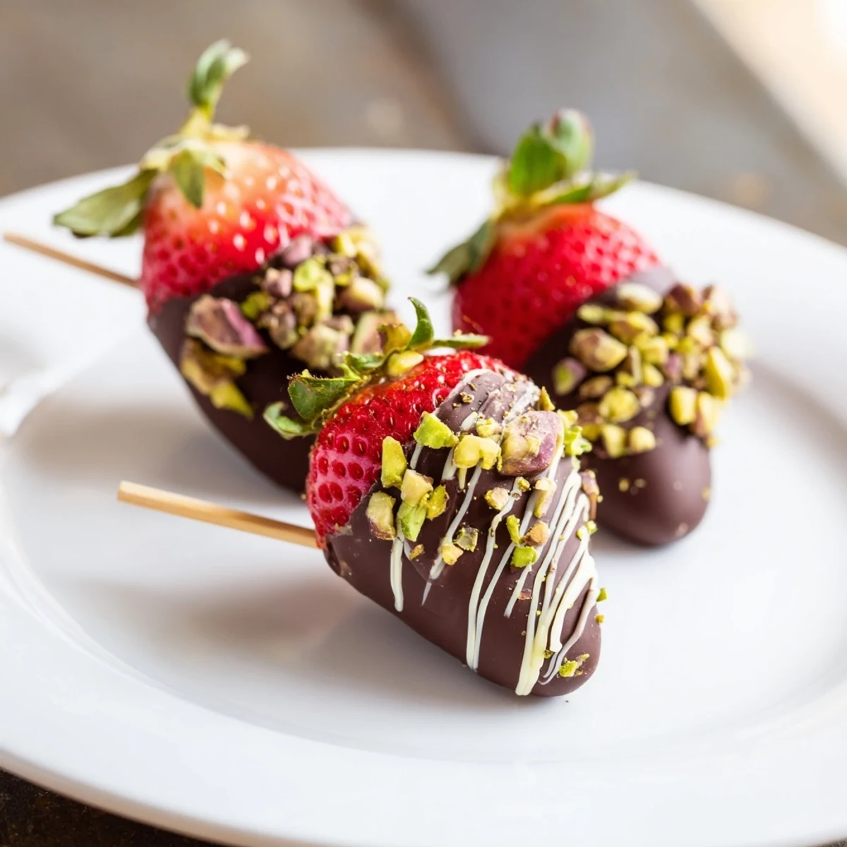 Chocolate Strawberry Skewers