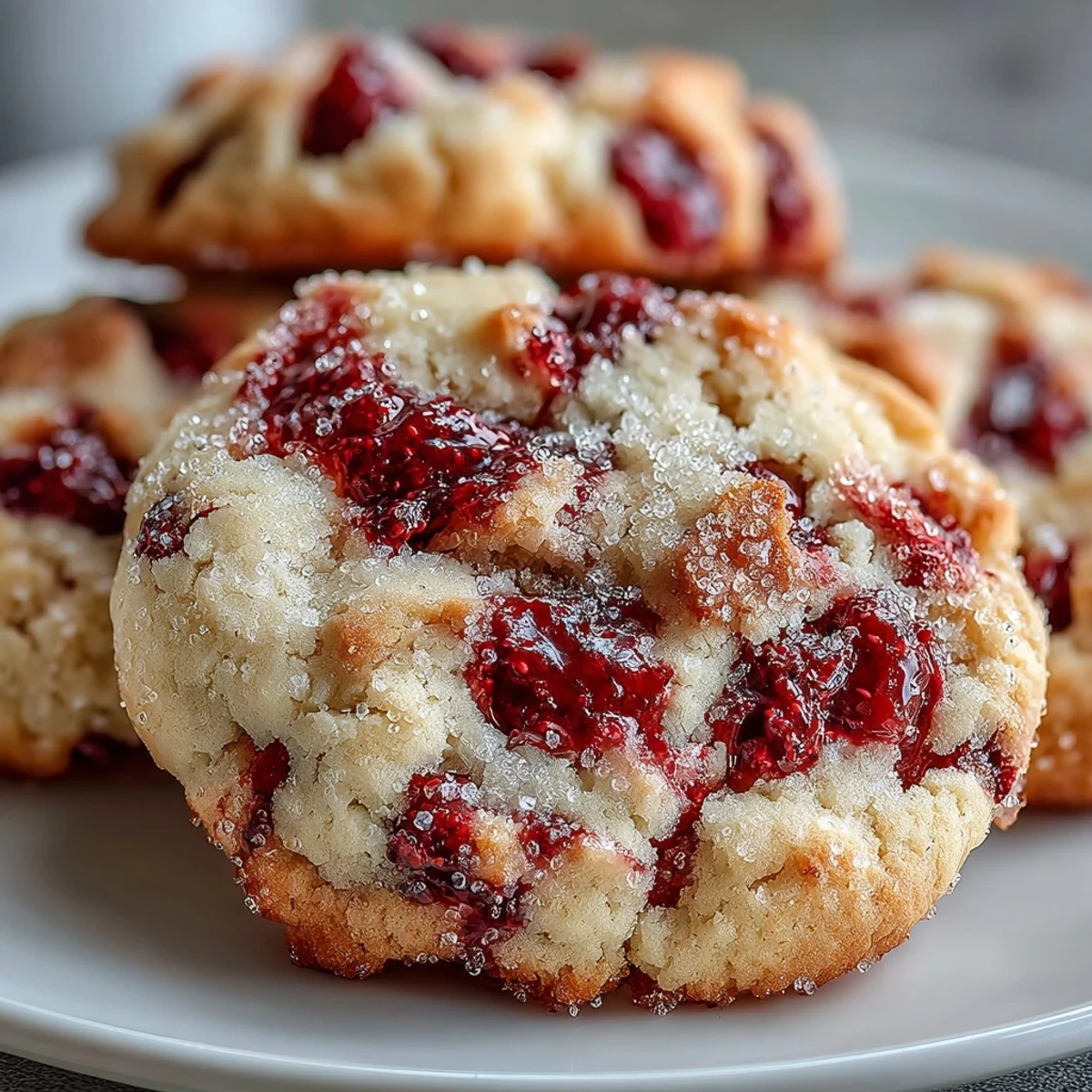 Soft Chewy Raspberry Sugar Cookies