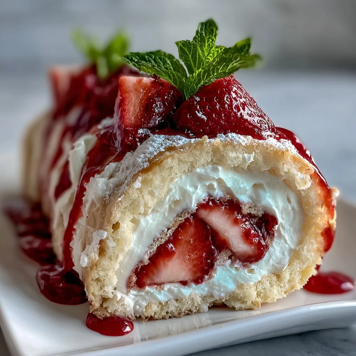 Strawberry Shortcake Sushi Roll