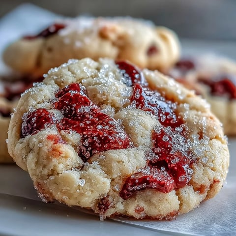 Soft Chewy Raspberry Sugar Cookies are sparkly sugar-coated and loaded with bright berry bursts on a cooling rack.