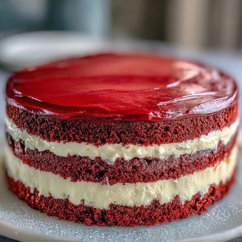 Freshly baked Betty Boop Cake with velvety red layers and smooth cream cheese buttercream on a cake board.