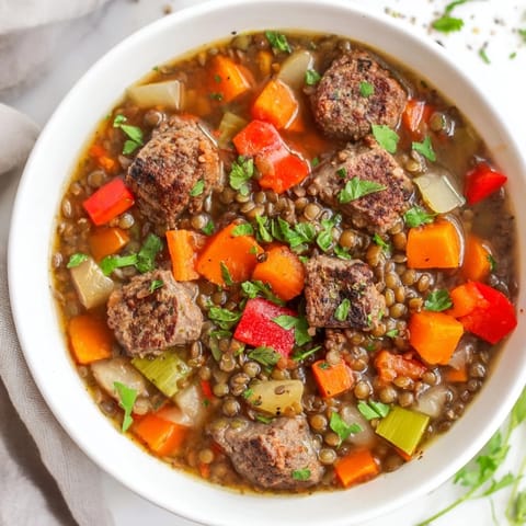 One-Pot Spicy Beef Lentil