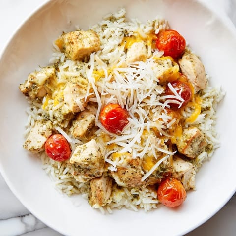 Chicken Pesto Rice Bake
