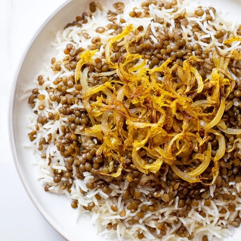 Lebanese Mjadra Lentils Rice