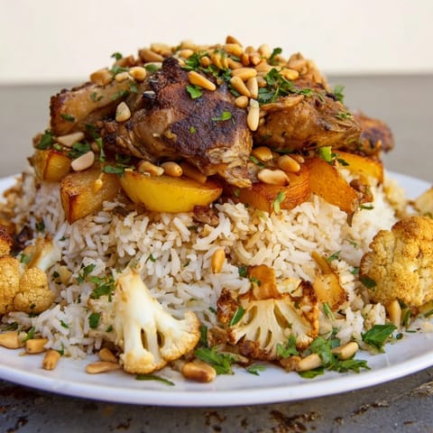 Palestinian Maklouba Layered Dish