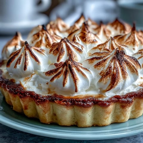 A slice of classic Lemon Meringue Pie with golden-brown peaks on a white plate, ready to serve.