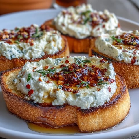 Whipped Feta Crostini Delight