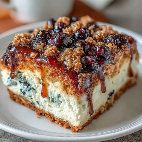 Blueberry Cottage Cheese Bake