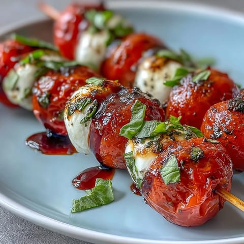 Picnic Caprese Skewers Balsamic