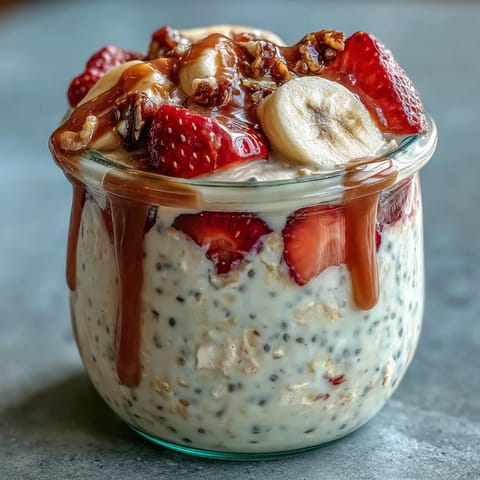 Strawberry Banana Overnight Oats