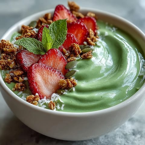 Strawberry Matcha Latte Bowl