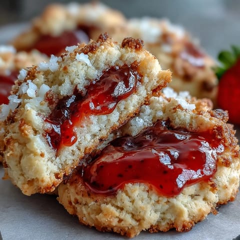 Fresh Strawberry Jam Cookies