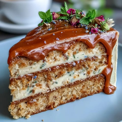 Taurus Cake: Floral Earth-Tone Butterscotch Layer Cake with silky rose buttercream and edible flowers