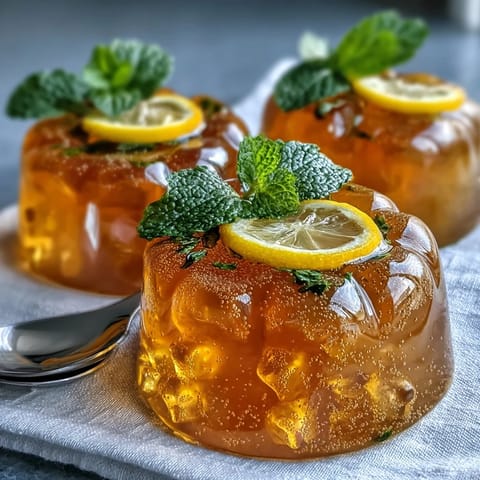 Gummy Bear Lemonade Jelly Cups with vibrant gummy bears suspended in refreshing lemon gelatin.  
