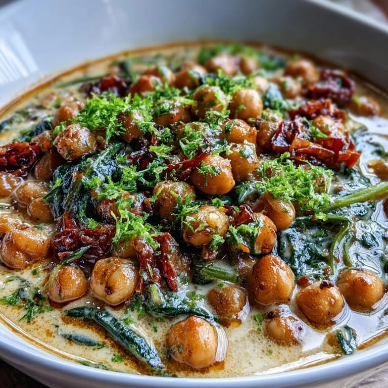 Golden Chickpea Curry simmered with aromatic spices, ready to serve with naan bread and a lime wedge.