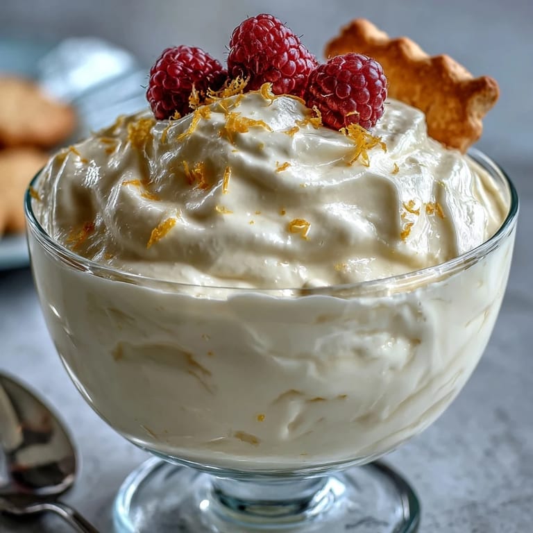 Light and refreshing lemon fool dessert with whipped cream texture and bright citrus flavor.