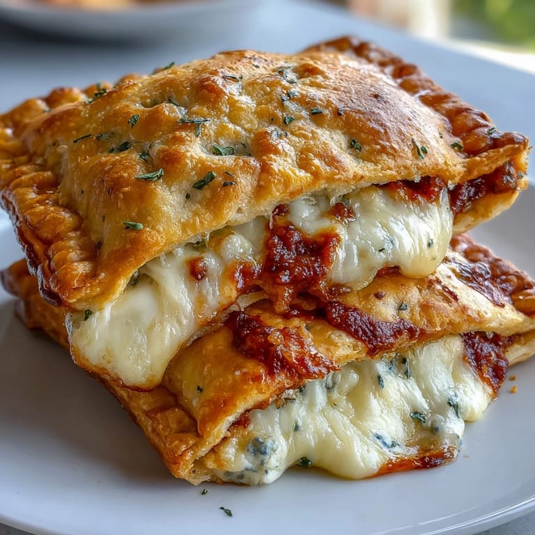 A serving of High Protein Pizza Hot Pockets arranged on a rustic plate, accompanied by a simple side salad for a balanced, healthy lunch.