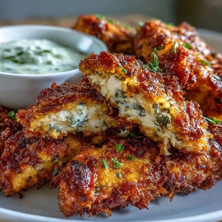 Tender breaded chicken fries, baked until crisp and served with dipping sauces.