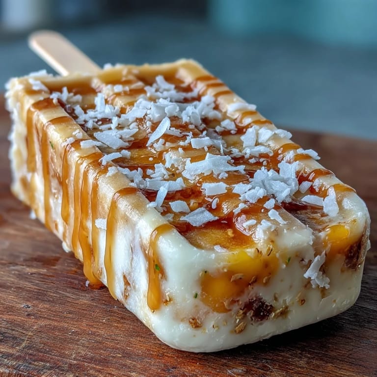 Refreshing homemade popsicles blending ripe mango, tangy Greek yogurt, and coconut milk for a healthy summer treat.
