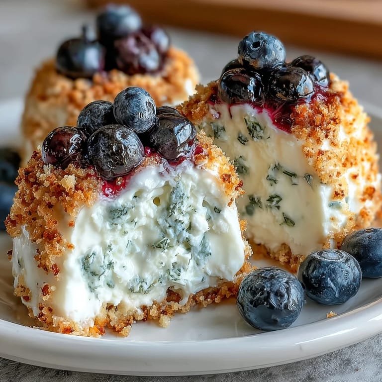 Fluffy cottage cheese blueberry oat bites, lightly sweetened and dotted with fresh blueberries for a wholesome snack.