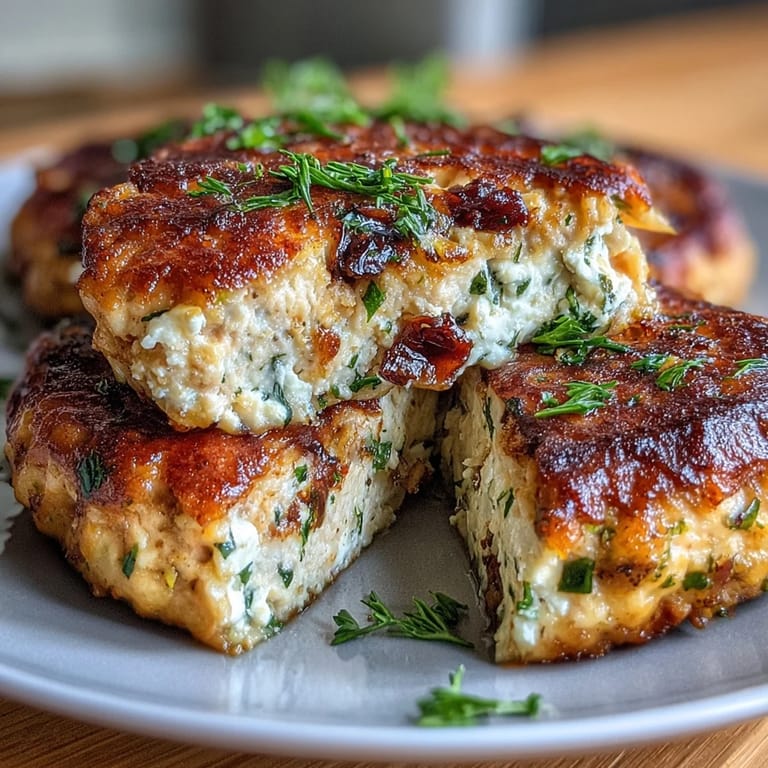 Crispy Mediterranean chicken patties bursting with Kalamata olives, garlic, and herbs, perfect for a quick, healthy meal.
