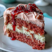 Elegant Bridal Shower Rosé Velvet Cake with shimmering gold drip.